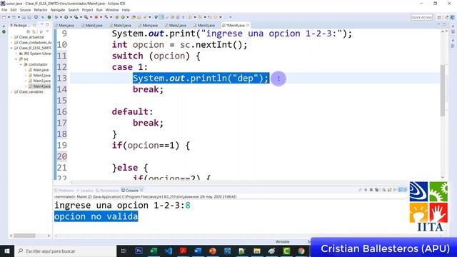 practica estructuras selectivas multiples SWITCH en JAVA ejemplo PARTE 1/3 смотреть онлайн