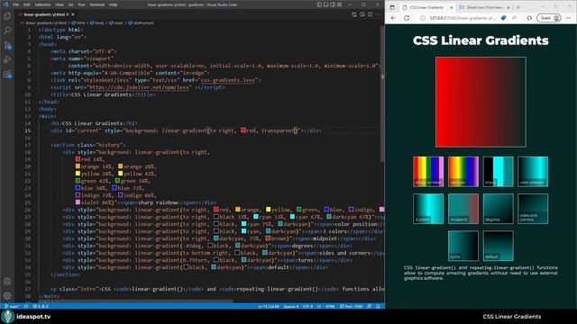 CSS Linear Gradient | CSS Gradient | Linear-gradient()