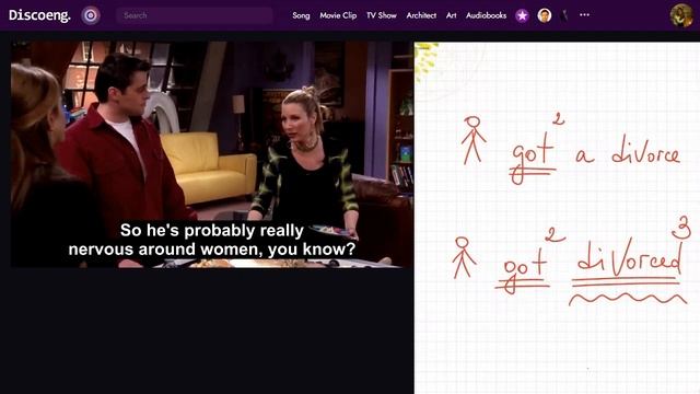Английский по сериалу Друзья. Friends разбор для среднего уровня "Dating Tips with Joey" смотреть онлайн