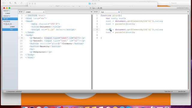 Калькулятор на JavaScript. JS для начинающих смотреть онлайн