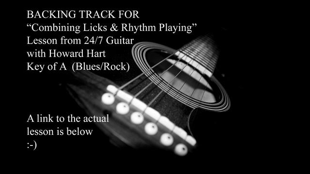 BLUES & BLUES/ROCK BACKING TRACK From 24/7 Guitar With Howard Hart