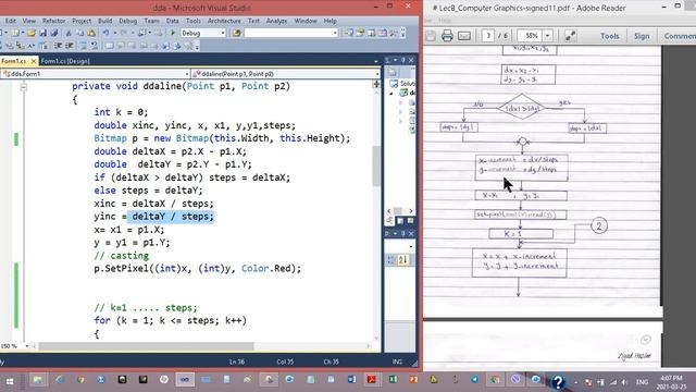 Lab6 DDA Algorithm by using C# смотреть онлайн