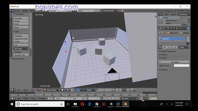 Making a reflection scene in Blender and Cycles Renderer смотреть онлайн