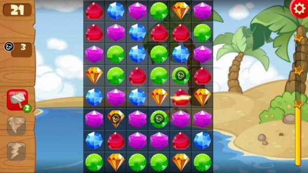 Pirate Treasures - Gems Puzzle (by TAPCLAP) - match 3 puzzle game for Android and iOS - gameplay.