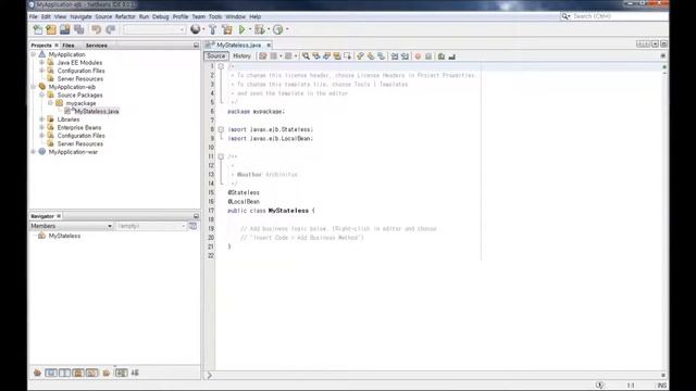 Netbeans & EJB tutorial 1: Creating Session Beans смотреть онлайн