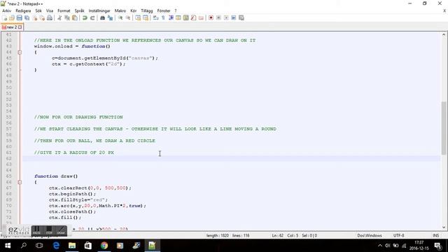 HTML5 CANVAS - PART 22 - BOUNCING BALL смотреть онлайн