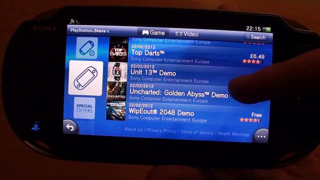 PS Vita Review : Playstation Store (PS Vita Store)