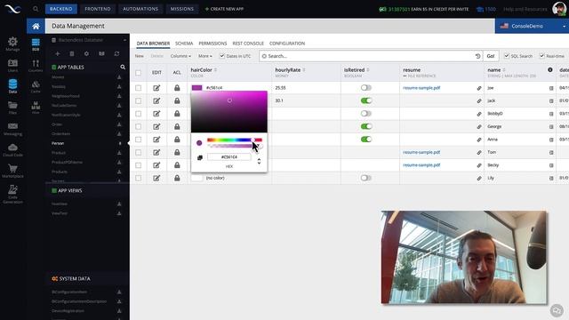 Color Data Type | Backendless Database Training Course (pt. 13) смотреть онлайн