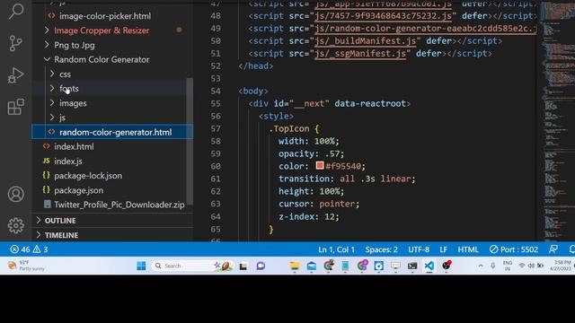 Build a Random Color Generator in Browser Using HTML CSS & Javascript смотреть онлайн