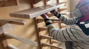 Лестница из бука за миллион ( покраска )