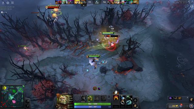 Он стал MVP матча. Dota 2 Нарезка на пудже