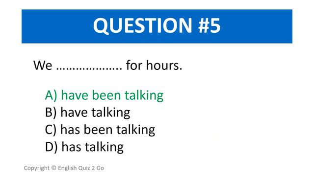 Take this PRESENT PERFECT CONTINUOUS QUIZ and Check Your English Level | GRAMMAR QUIZ смотреть онлайн