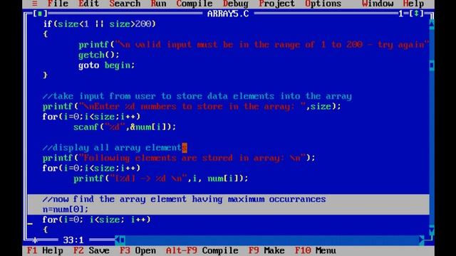 C program to find most frequent element in an array without using functions | C Programming Tutoria смотреть онлайн