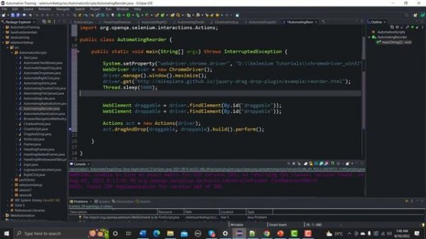 Selenium WebDriver with Java Tutorial 25 | Reorder List | Drag And Drop | Actions Class