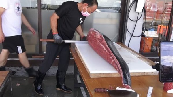 Giant Bluefin Tuna Cutting Skills /Bluefin Tuna Keel & Steaks