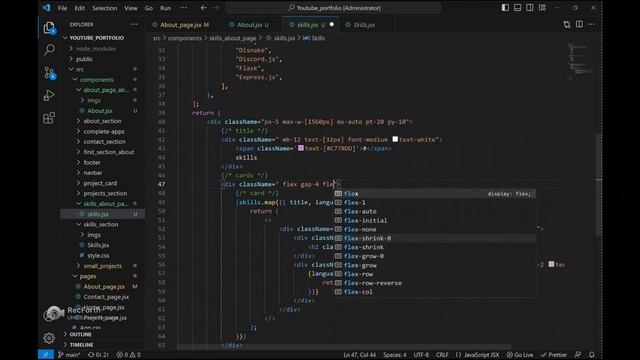 Create a Professional Portfolio with React & Tailwind: About page смотреть онлайн