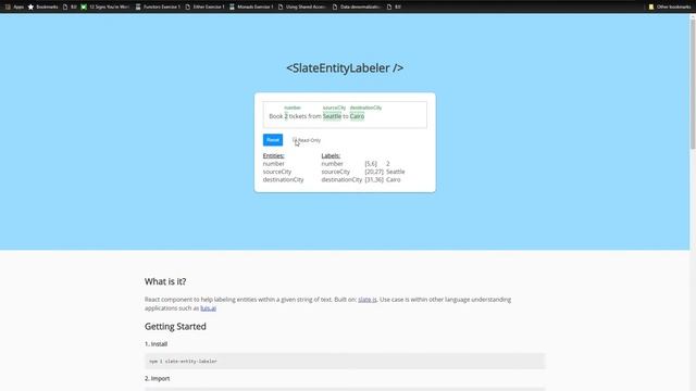 Slate-Entity-Labeler Component Demo смотреть онлайн