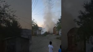 Очередной пожар в Астрахани на Улице Яблочкова 1в￼