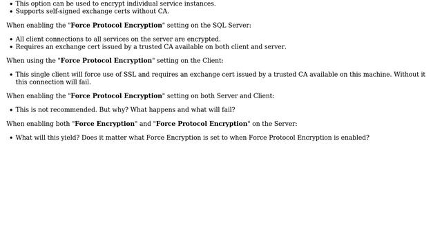 Databases: "Force Encryption" vs "Force Protocol Encryption" in SQL Server смотреть онлайн
