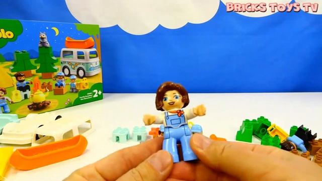 LEGO DUPLO 10946 Family Camping Van Adventure ЛЕГО Дупло 10946 Семейное приключение на микроавтобус смотреть онлайн