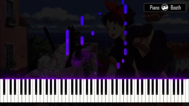 Kiki's Delivery Service - Umi No Mieru Machi Piano tutorial смотреть онлайн