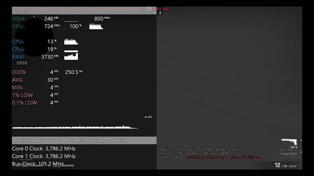 A4 5300 APU + Radeon HD 7480D = CS: GO смотреть онлайн