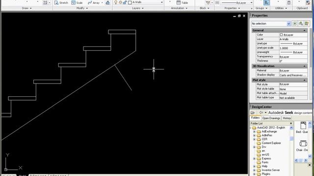 AutoCAD Week 3, Drafting a Stair Elevation, Part 4 смотреть онлайн