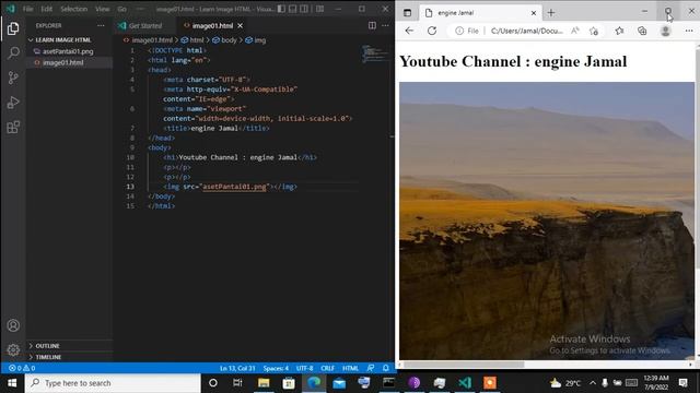 Adding background image in html code using visual studio code | responsive width height смотреть онлайн
