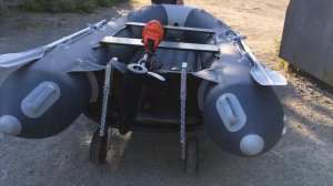 Транцевые колеса для лодки НДНД на струбцинах