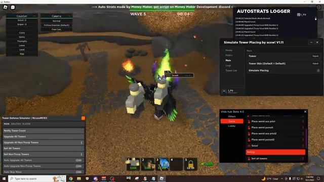 [✨️UPDATED!] Tower Defense Simulator Script / Hack | Auto Farm | USE ANY TOWER | *PASTEBIN 2022* смотреть онлайн