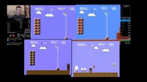 Super Mario Bros SPEEDRUN WARPLESS COMPARISON SIDE BY SIDE (Top 4 Runners)