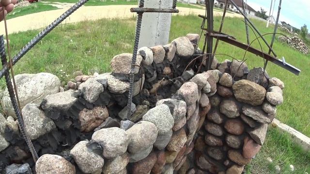 Забор из камня. Ноу-Хау в кладке камней. смотреть онлайн