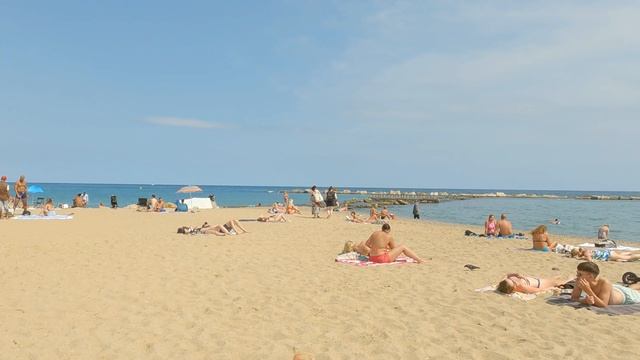 Walking tour Barcelona | Playa de Barceloneta | BEACH WALK | Spain | August 2021 | 4k смотреть онлайн