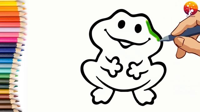 Сурет салу бақа! Как нарисовать лягушку ! How to draw a frog смотреть онлайн