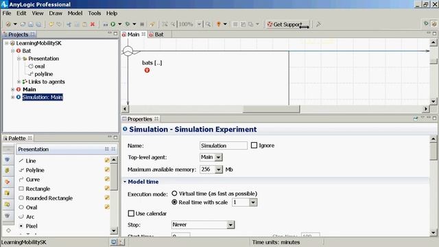 Simple STylized Mobility model in AnyLogic 7 [Agent-Based Modeling for Health Policy with AnyLogic] смотреть онлайн