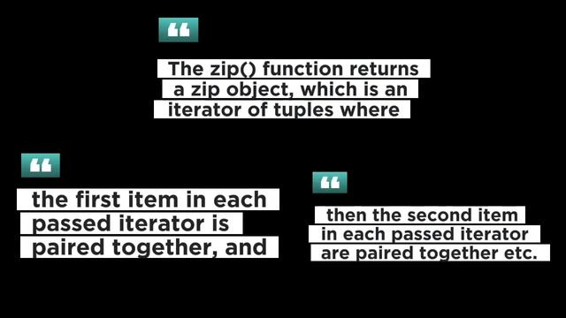 What is python zip() function смотреть онлайн