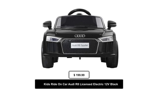 Kids Ride On Car Audi R8 Licensed Electric 12V Black смотреть онлайн