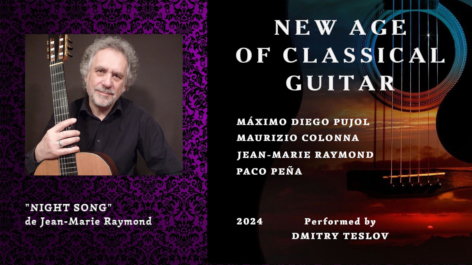 Ж-М. Рэймон. "Night Song". Аудио классической гитары