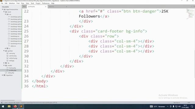 Design Profile dengan Bootstrap 4 dan font awesome html css смотреть онлайн