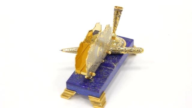 Сувенир настольный "Газпром" с ручкой. Обзор товара смотреть онлайн