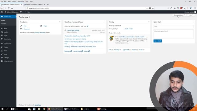 Learn about Wordpress Dashboard, Screen Options and Tabs Overview - Urdu & Hindi - WP # 4 смотреть онлайн
