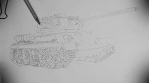 ТАНК Т-34 РИСУНОК КАРАНДАШОМ ЗА 5 МИНУТ [TIMELAPSE]