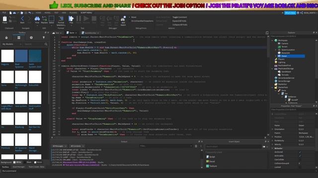 [MINI TUTORIAL #3] ROBLOX Studio | OCEAN WHICH DEALS DAMAGE TO DEVIL FRUIT USERS смотреть онлайн