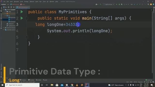 Primitive Data Types in Java Language смотреть онлайн