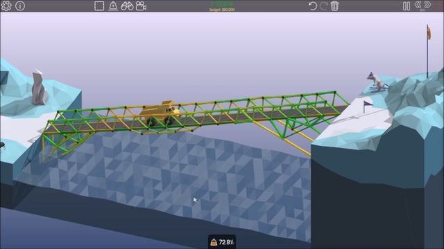 Poly Bridge Snow Drift 3-5 Dump Slope смотреть онлайн