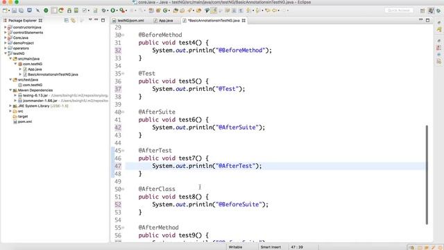 Annotations of TestNG смотреть онлайн