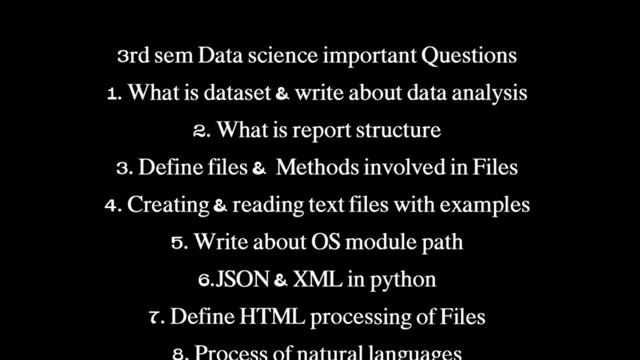 3rd sem Data Science Important Questions || Data Engineering With python important questions смотреть онлайн