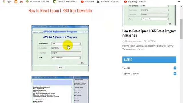 How to Reset Epson L 360 free Downlode смотреть онлайн