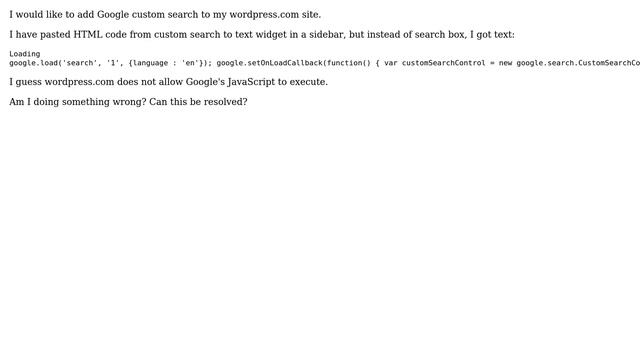 Wordpress: Add Google custom search to wordpress.com смотреть онлайн