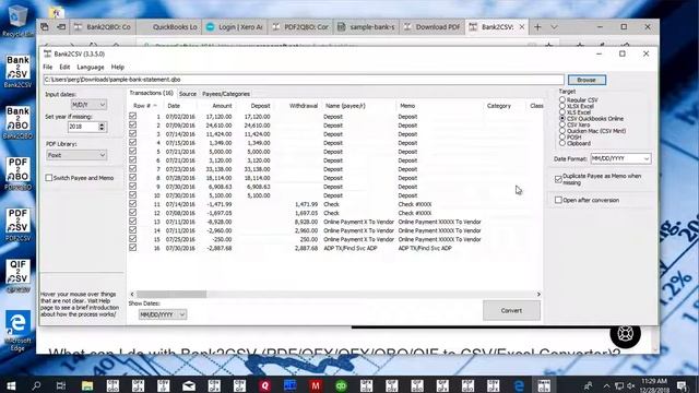 Convert bank statements and transaction files to CSV (Bank2CSV Windows) смотреть онлайн